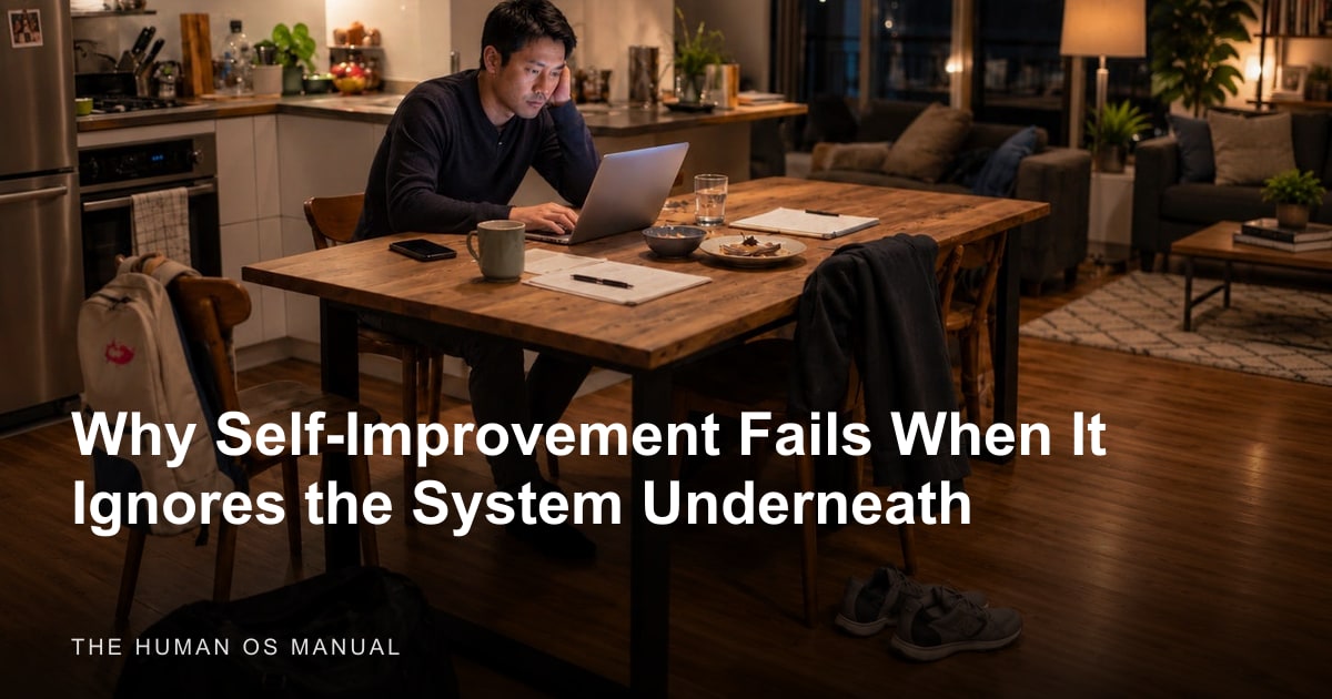 Why Self-Improvement Fails When It Ignores the System Underneath